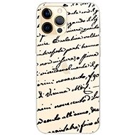 iSaprio Handwriting 01 Black for iPhone 12 Pro Max - Phone Cover