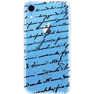 iSaprio Handwriting 01 Black for iPhone Xr - Phone Cover