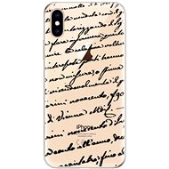 iSaprio Handwriting 01 Black for iPhone XS - Phone Cover