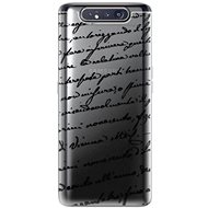 iSaprio Handwriting 01 Black for Samsung Galaxy A80 - Phone Cover
