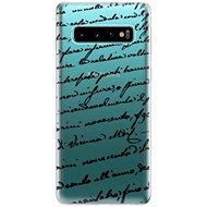 iSaprio Handwriting 01 Black for Samsung Galaxy S10 - Phone Cover