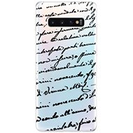 iSaprio Handwriting 01 Black for Samsung Galaxy S10+ - Phone Cover