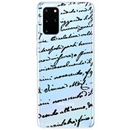 iSaprio Handwriting 01 Black for Samsung Galaxy S20+ - Phone Cover
