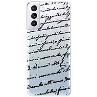 iSaprio Handwriting 01 Black for Samsung Galaxy S21+ - Phone Cover