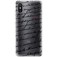 iSaprio Handwriting 01 Black for Xiaomi Mi 8 Pro - Phone Cover