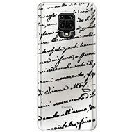 iSaprio Handwriting 01 Black for Xiaomi Redmi Note 9 Pro - Phone Cover