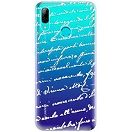 iSaprio Handwriting 01 White for Huawei P Smart 2019 - Phone Cover