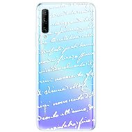 iSaprio Handwriting 01 White for Huawei P Smart Pro - Phone Cover