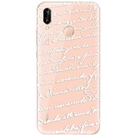 iSaprio Handwriting 01 White for Huawei P20 Lite - Phone Cover