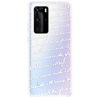 iSaprio Handwriting 01 White for Huawei P40 Pro - Phone Cover