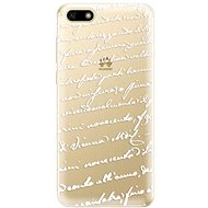 iSaprio Handwriting 01 White for Huawei Y5 2018 - Phone Cover
