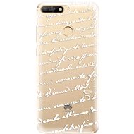 iSaprio Handwriting 01 White for Huawei Y6 Prime 2018 - Phone Cover