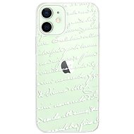 iSaprio Handwriting 01 White for iPhone 12 - Phone Cover
