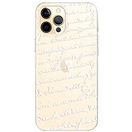 iSaprio Handwriting 01 White for iPhone 12 Pro - Phone Cover