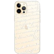 iSaprio Handwriting 01 White for iPhone 12 Pro Max - Phone Cover