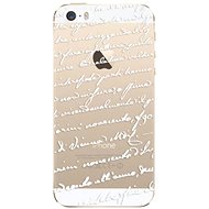 iSaprio Handwriting 01 White for iPhone 5/5S/SE - Phone Cover