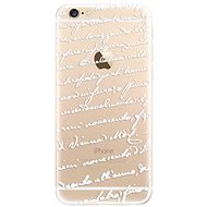 iSaprio Handwriting 01 White for iPhone 6/ 6S - Phone Cover