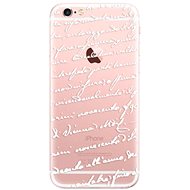iSaprio Handwriting 01 White for iPhone 6 Plus - Phone Cover