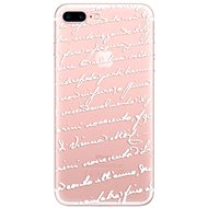 iSaprio Handwriting 01 White for iPhone 7 Plus / 8 Plus - Phone Cover