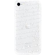 iSaprio Handwriting 01 White for iPhone SE 2020 - Phone Cover