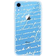 iSaprio Handwriting 01 White for iPhone Xr - Phone Cover