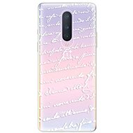 iSaprio Handwriting 01 White for OnePlus 8 - Phone Cover
