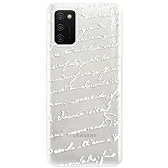 iSaprio Handwriting 01 White for Samsung Galaxy A02s - Phone Cover