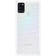 iSaprio Handwriting 01 White for Samsung Galaxy A21s - Phone Cover