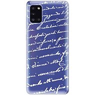 iSaprio Handwriting 01 White for Samsung Galaxy A31 - Phone Cover