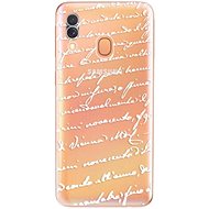 iSaprio Handwriting 01 White for Samsung Galaxy A40 - Phone Cover