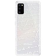 iSaprio Handwriting 01 White for Samsung Galaxy A41 - Phone Cover