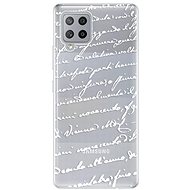 iSaprio Handwriting 01 White for Samsung Galaxy A42 - Phone Cover