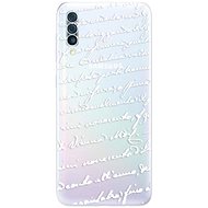 iSaprio Handwriting 01 White for Samsung Galaxy A50 - Phone Cover