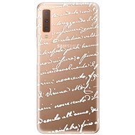 iSaprio Handwriting 01 White for Samsung Galaxy A7 (2018) - Phone Cover
