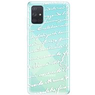 iSaprio Handwriting 01 White for Samsung Galaxy A71 - Phone Cover