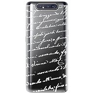 iSaprio Handwriting 01 White for Samsung Galaxy A80 - Phone Cover