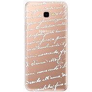 iSaprio Handwriting 01 White for Samsung Galaxy J4+ - Phone Cover