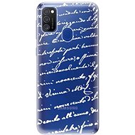 iSaprio Handwriting 01 White for Samsung Galaxy M21 - Phone Cover