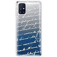 iSaprio Handwriting 01 White for Samsung Galaxy M31s - Phone Cover