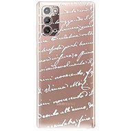 iSaprio Handwriting 01 White for Samsung Galaxy Note 20 - Phone Cover
