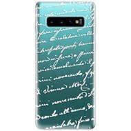 iSaprio Handwriting 01 White for Samsung Galaxy S10 - Phone Cover