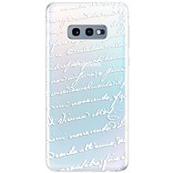 iSaprio Handwriting 01 White for Samsung Galaxy S10e - Phone Cover