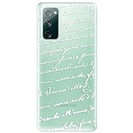 iSaprio Handwriting 01 White for Samsung Galaxy S20 FE - Phone Cover