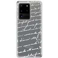 iSaprio Handwriting 01 White for Samsung Galaxy S20 Ultra - Phone Cover