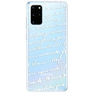 iSaprio Handwriting 01 White for Samsung Galaxy S20+ - Phone Cover