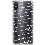 iSaprio Handwriting 01 White for Xiaomi Mi 8 Pro - Phone Cover