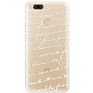 iSaprio Handwriting 01 White for Xiaomi Mi A1 - Phone Cover