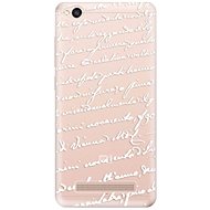 iSaprio Handwriting 01 White for Xiaomi Redmi 4A - Phone Cover