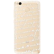 iSaprio Handwriting 01 White for Xiaomi Redmi 4X - Phone Cover