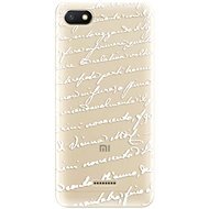 iSaprio Handwriting 01 White for Xiaomi Redmi 6A - Phone Cover